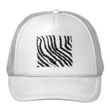 Black and White Zebra Print Pattern. Hat