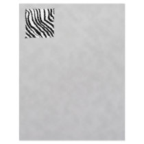 Black and White Zebra Print Pattern. Letterhead Design