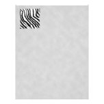 Black and White Zebra Print Pattern. Letterhead Design