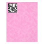 Black and White Zebra Print Pattern. Letterhead