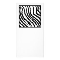 Black and White Zebra Print Pattern. Picture Card