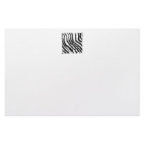 Black and White Zebra Print Pattern. Stationery Paper