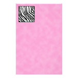 Black and White Zebra Print Pattern. Stationery Paper