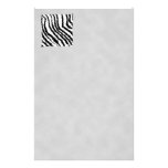 Black and White Zebra Print Pattern. Customized Stationery