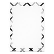 Black and White Zig Invites
