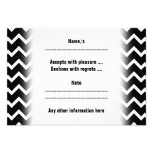 Black and White Zig Zag Pattern. Invitations