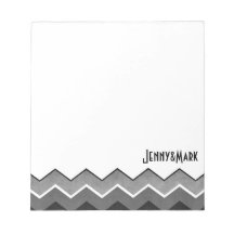 Black and White Zig Zag Pattern Notepads