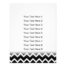 Black and White Zig Zag Pattern. Part Plain. Custom Invites