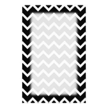 Black and White Zig Zag Pattern. Stationery