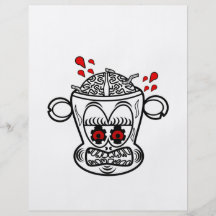 Black and white zombie monkey flyer design