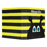 Black and Yellow Bumble Bee Children's School Binder