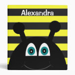Black and Yellow Bumble Bee Children's School Binder