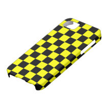 Black and Yellow Chequerboard Design