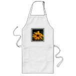 Black and Yellow Flower Long Apron