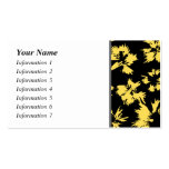 Black and Yellow Flowers. Business Card
