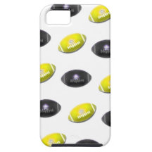 Black and Yellow Football Pattern iPhone 5 Case