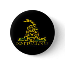 Black and Yellow Gadsden Flag, Don't Tread on Me! Buttons