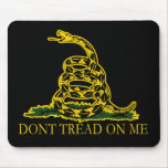 Black and Yellow Gadsden Flag, Don't Tread on Me! mousepads