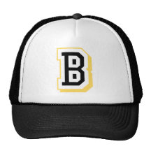 Black and Yellow Letter B Hats