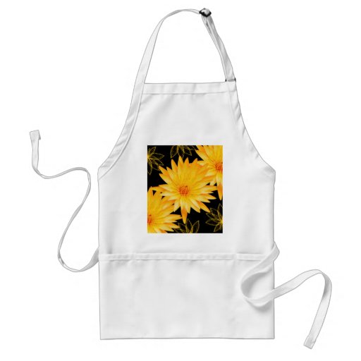 Black and yellow lilly summer aprons