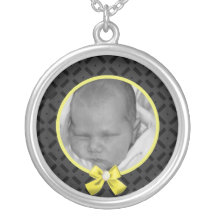 Black and Yellow Photo Necklace
