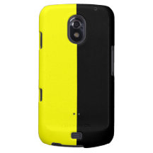 Black and Yellow Split Color Scheme Galaxy Nexus Cases