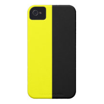 Black and Yellow Split Color Scheme iPhone 4 Cover