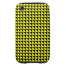 Black and Yellow Triangle Pattern iPhone 3 Tough Cover