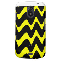 Black and Yellow Wavy Lines Samsung Galaxy Nexus Case