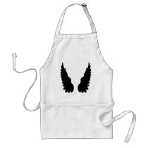 black angel wings aprons
