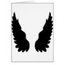 black angel wings greeting cards