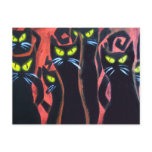 Black Angry Cats Postcard