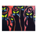 Black Angry Cats postcards