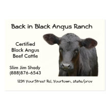 Black Angus Cattle Ranch Business Card