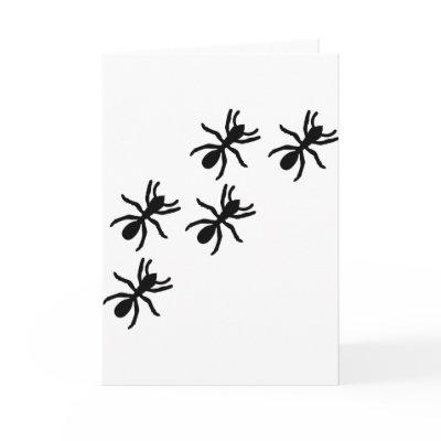 black ant trail greeting card by Tomaniac