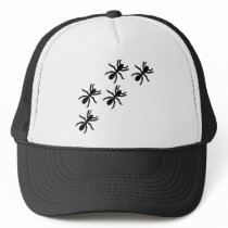 black ant trail mesh hats