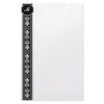 Black Arabesque Monogram Stationery