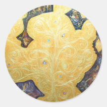 Black Archipelagoes(gold symbolism) Stickers