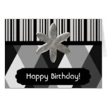 Black Argyle "Happy Birthday" Card