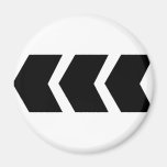 black arrow left fridge magnet