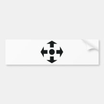 black arrows icon bumper stickers