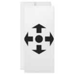 black arrows icon full color rack card