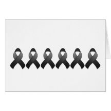 Black Awareness Ribbon Card
