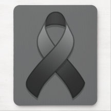 Black Awareness Ribbon Mousepad