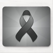 Black Awareness Ribbon Mousepad