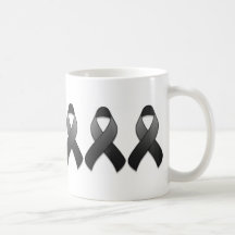 Black Awareness Ribbon Mug