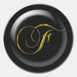 Black Backgournd Wedding Seal stickers