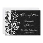 Black Background Scroll Graduation Announcement
