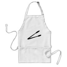 black barbecue tongs icon apron