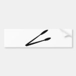 black barbecue tongs icon bumper sticker